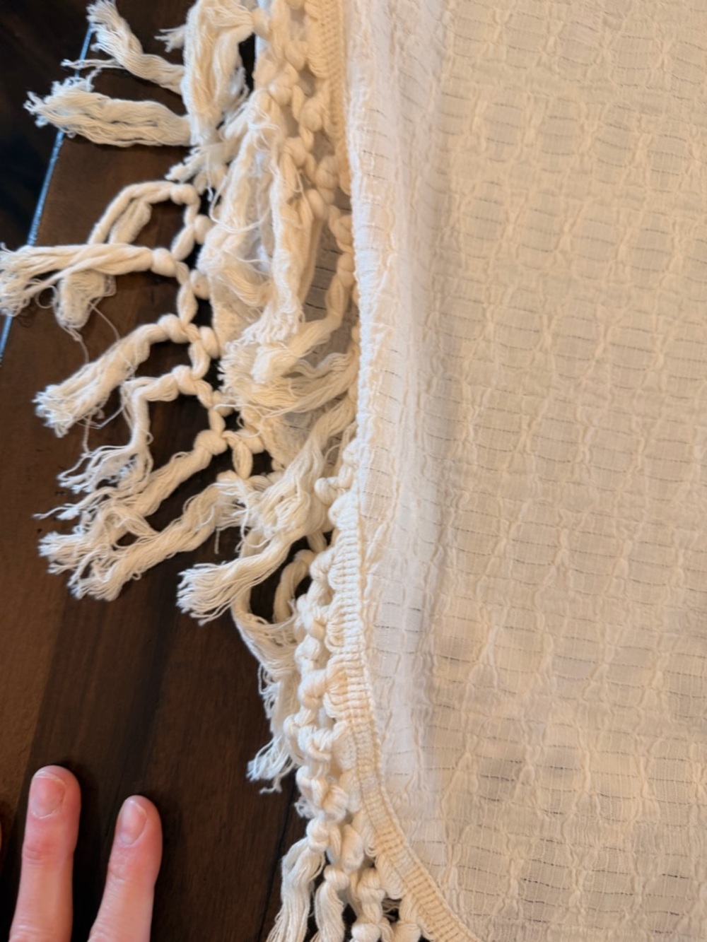 SHEIN Cream Tassel Fringe Swim Sarong - Picture 2 of 3